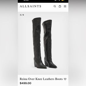 AllSaints black over the knee boots